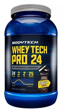 Whey Tech Pro 24 - Whey Protein Isolate & Concentrate - Choco Cookie (25, 2lbs)